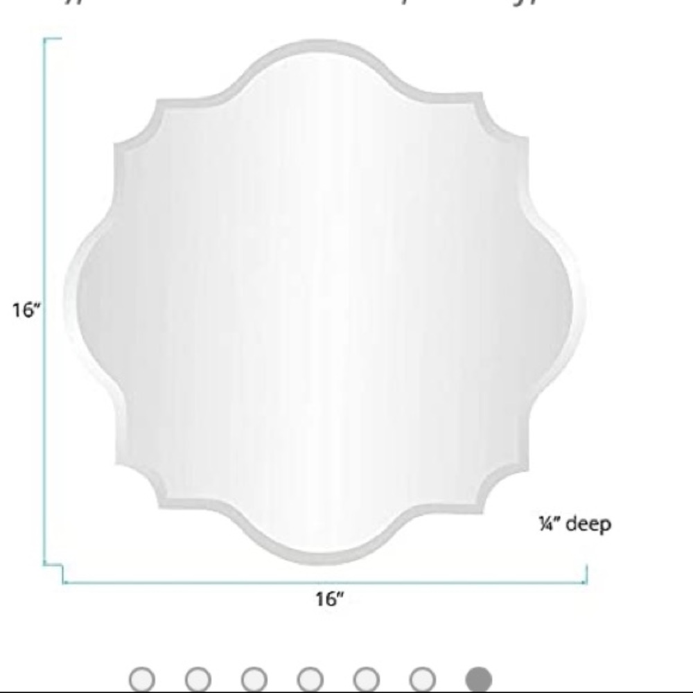 HOWARD ELLIOTT  Frameless Square 16" Mirror